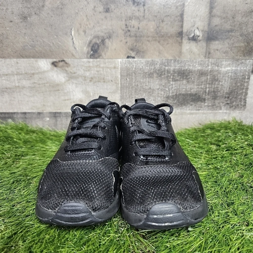 NIKE AIR MAX TAVAS TRIPLE BLACK TRAINERS